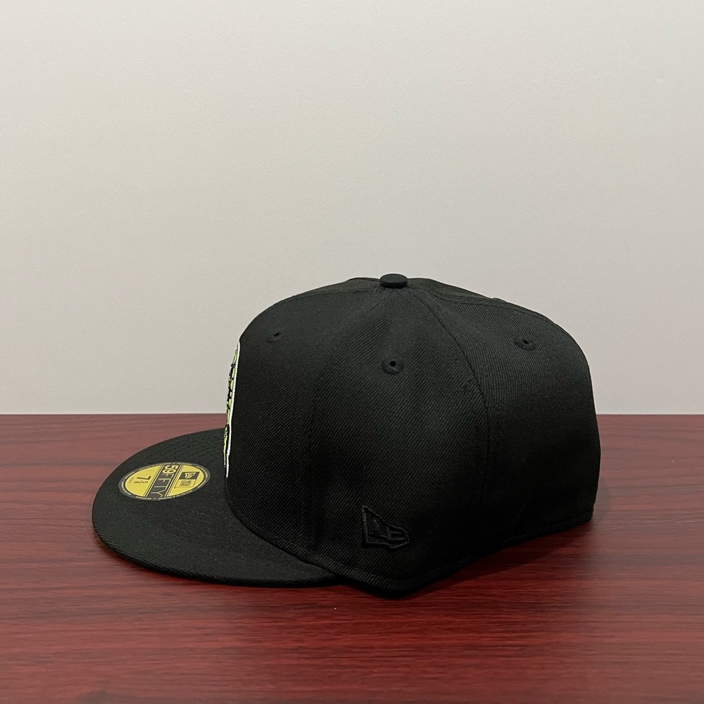 New Era, 59Fifty Fitted Hat, Florida Marlins 25th Anniversary, Black, Green - Picture 4 of 10
